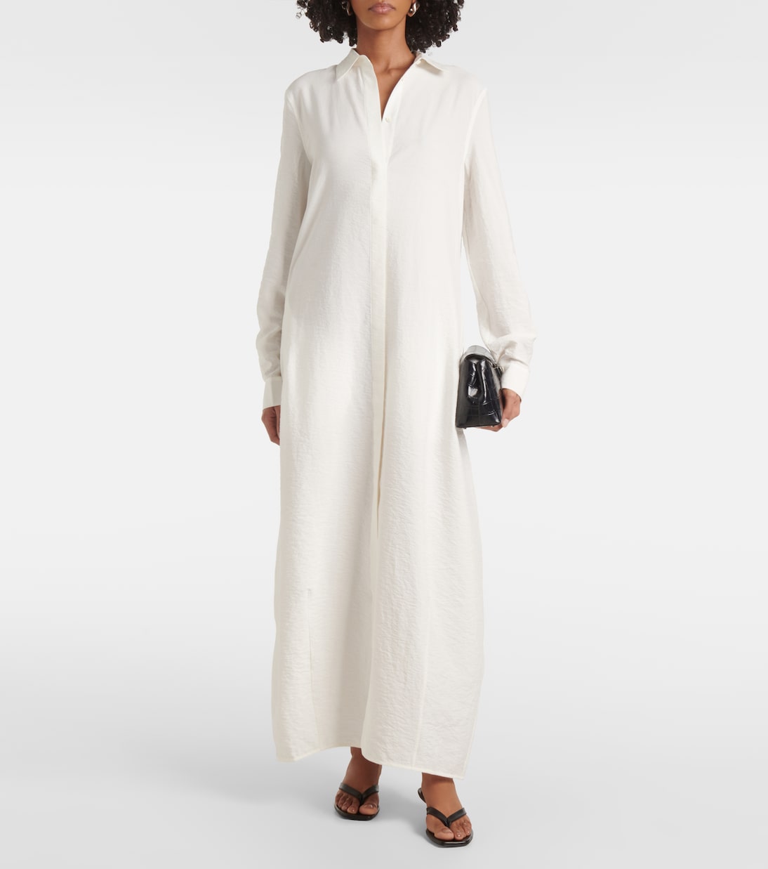 Robe chemise en soie mélangée | Toteme