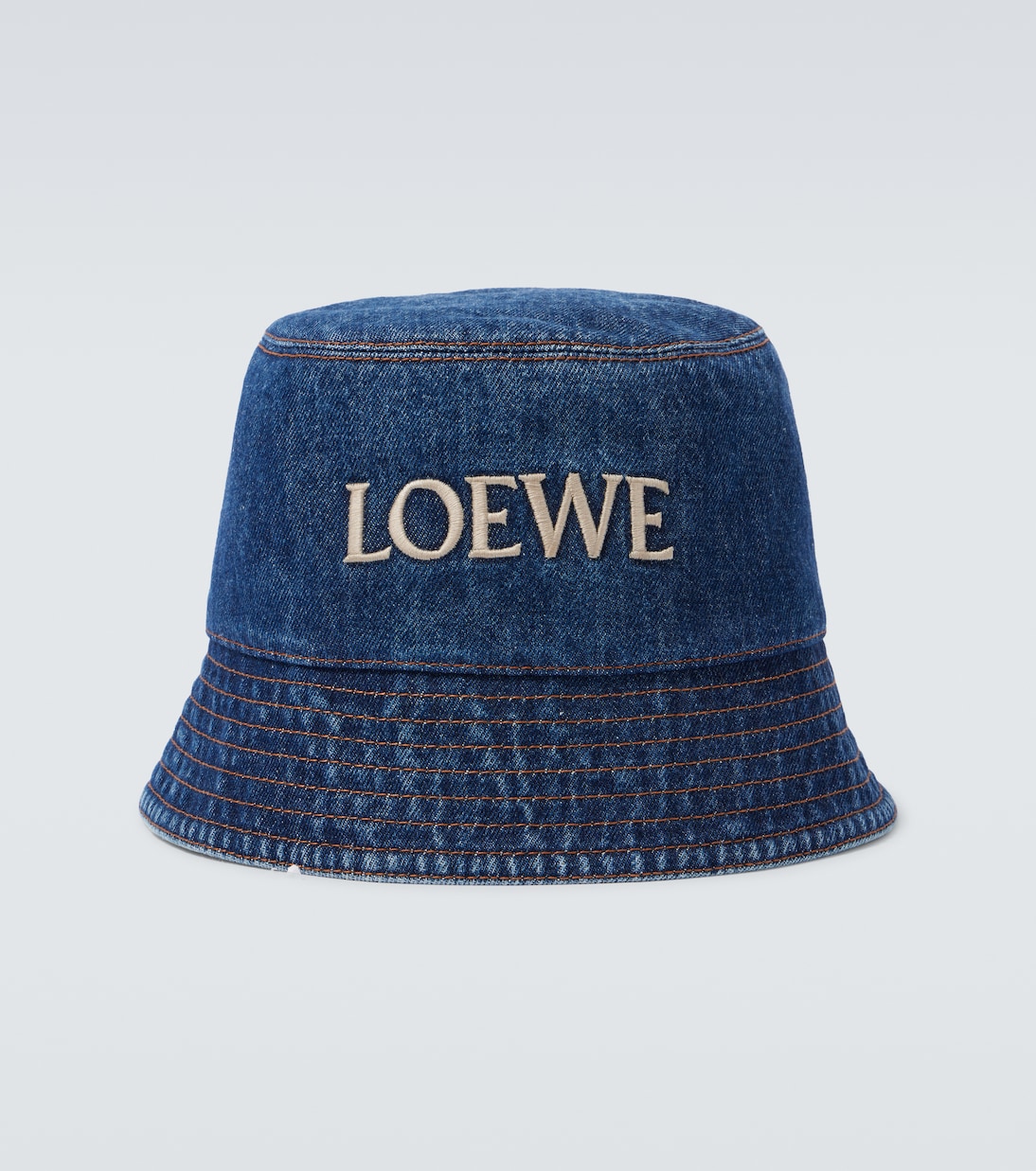 Logo denim bucket hat  | Loewe