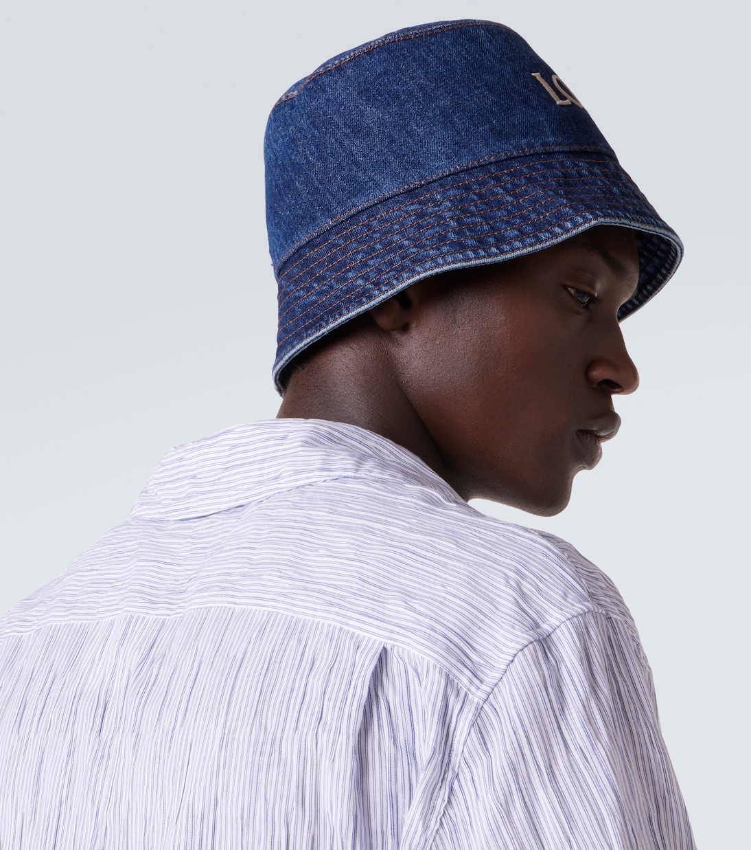 Logo denim bucket hat  | Loewe