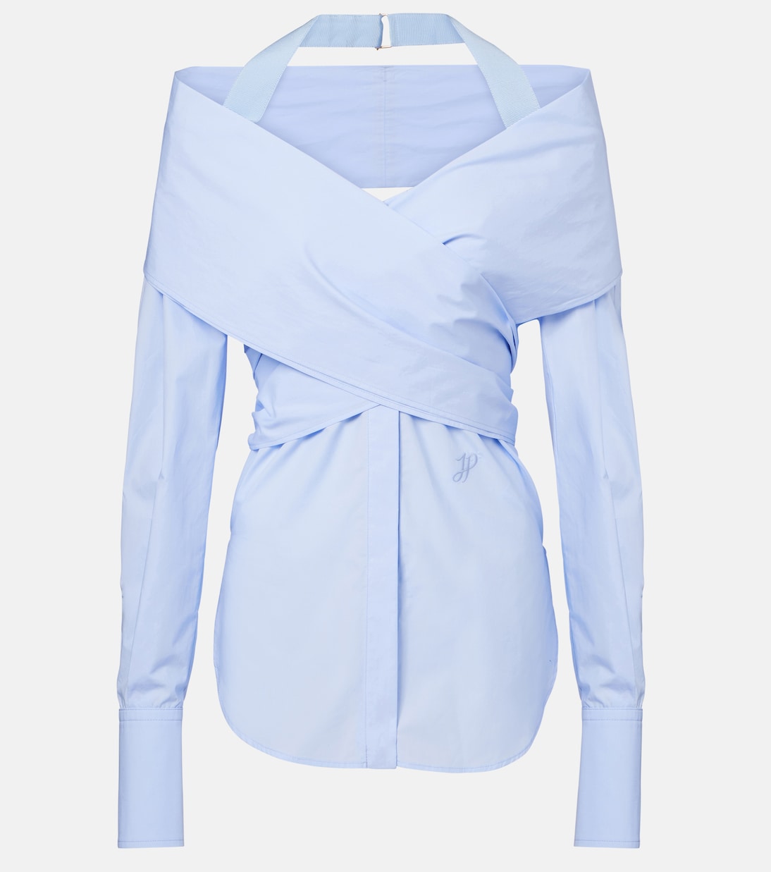 Draped cotton poplin blouse | Patou