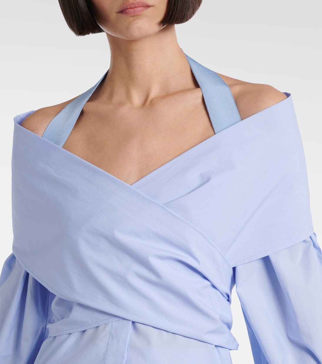 Draped cotton poplin blouse | Patou