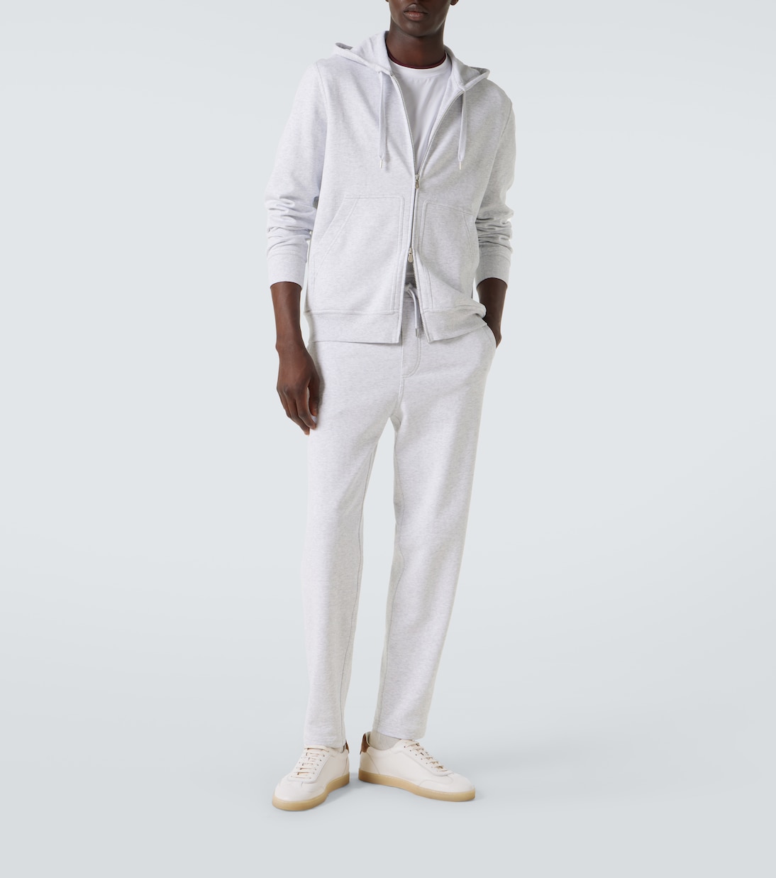 Cotton-blend jersey sweatpants | Brunello Cucinelli
