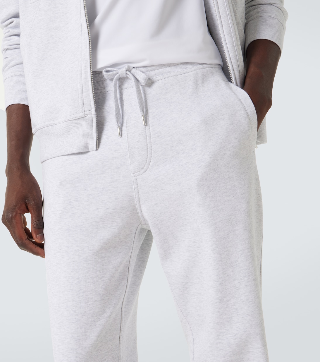 Cotton-blend jersey sweatpants | Brunello Cucinelli