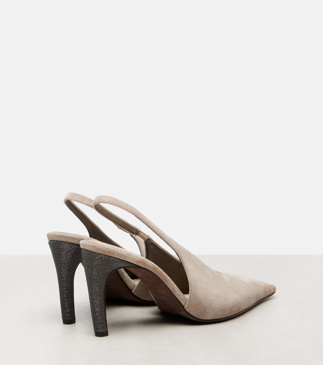 80 Monili suede slingback pumps | Brunello Cucinelli