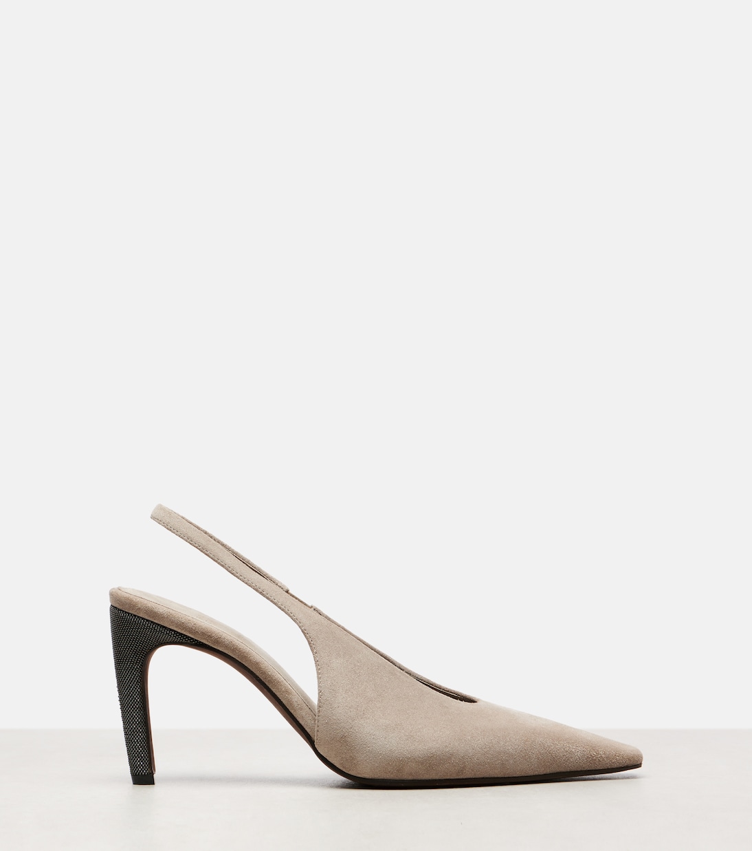 80 Monili suede slingback pumps | Brunello Cucinelli