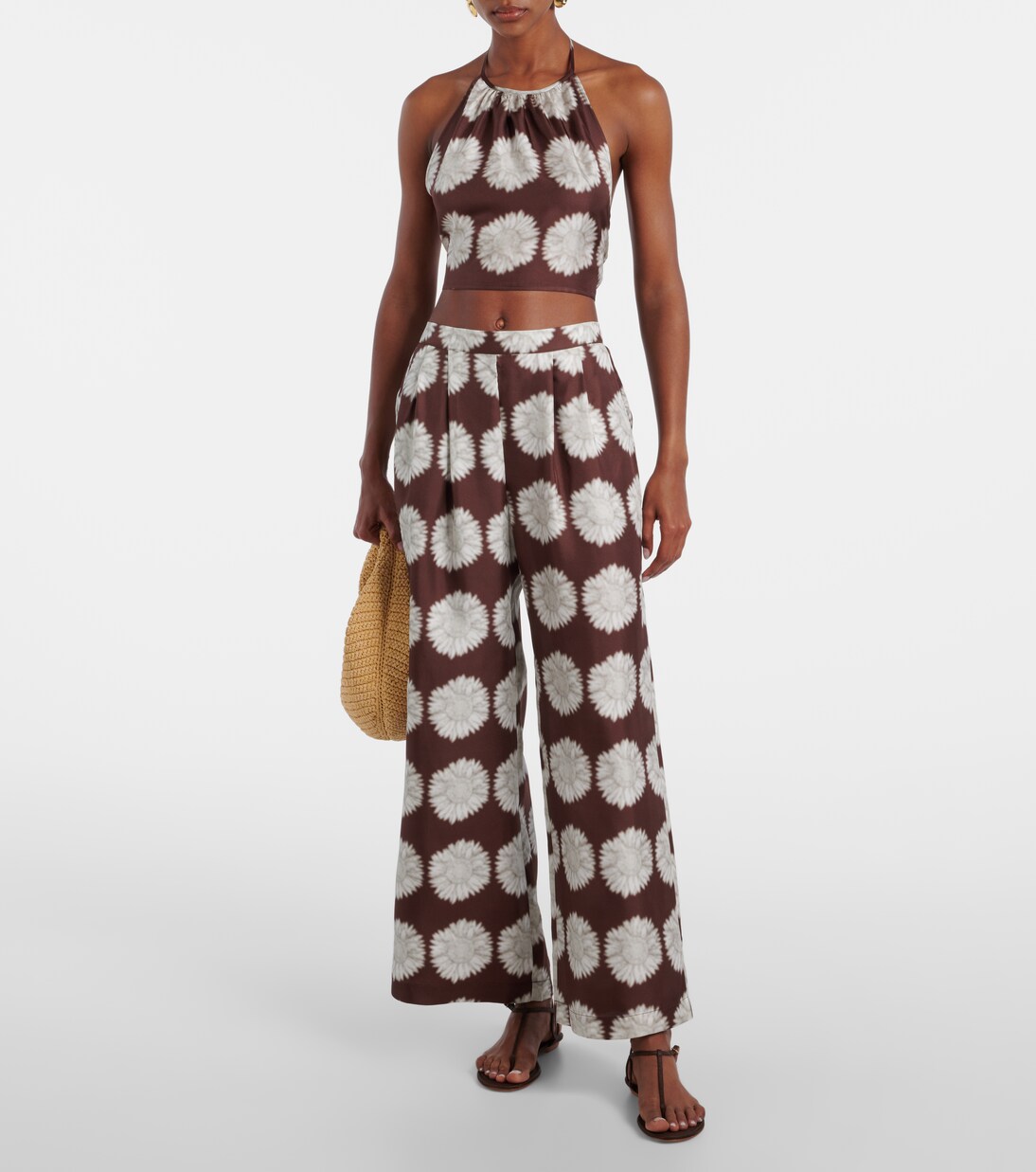 Pantalon ample Isola en soie | Asceno