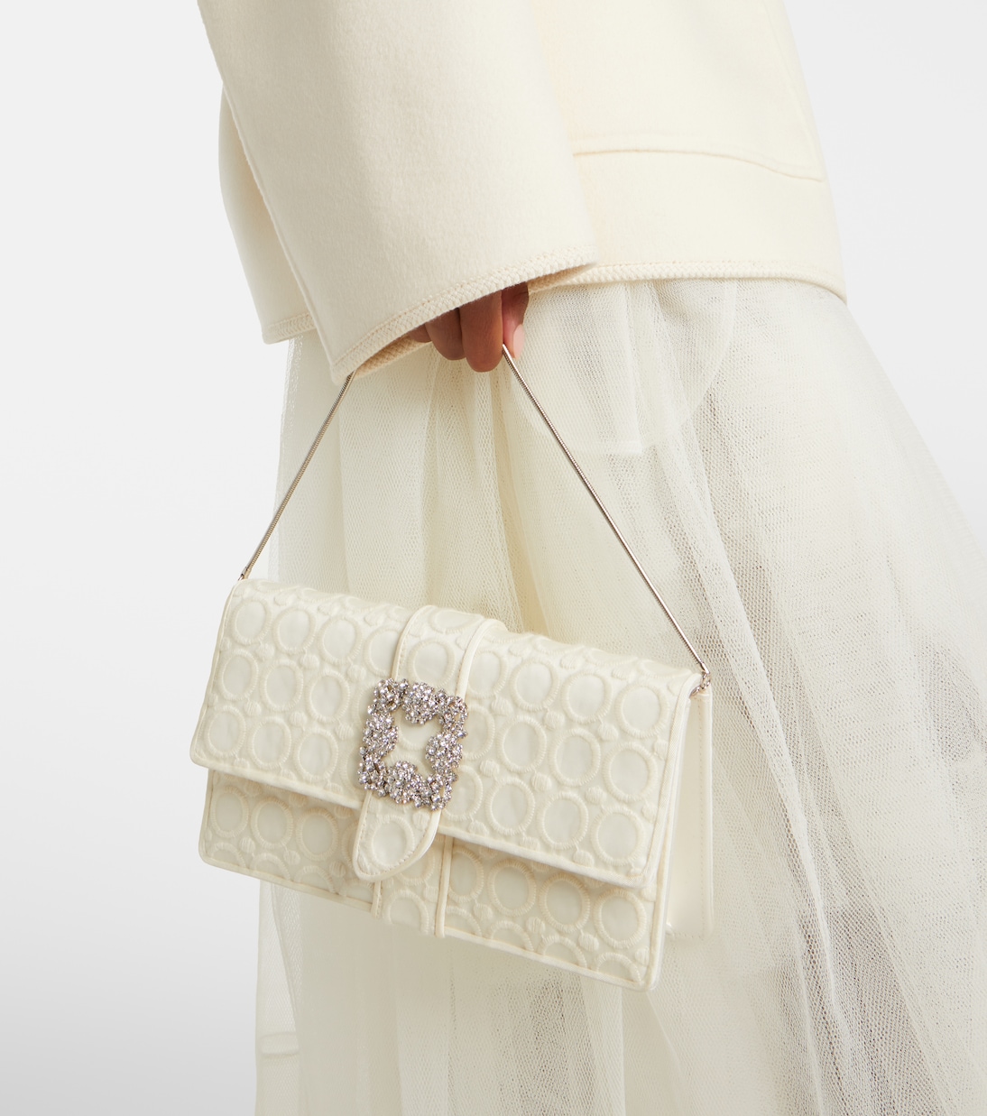 Clutch Capri con cristalli | Manolo Blahnik