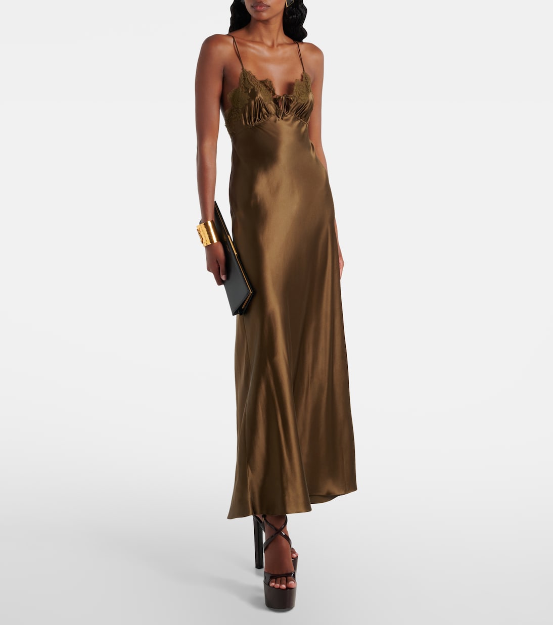 Rossy 160 patent leather platform sandals | Saint Laurent