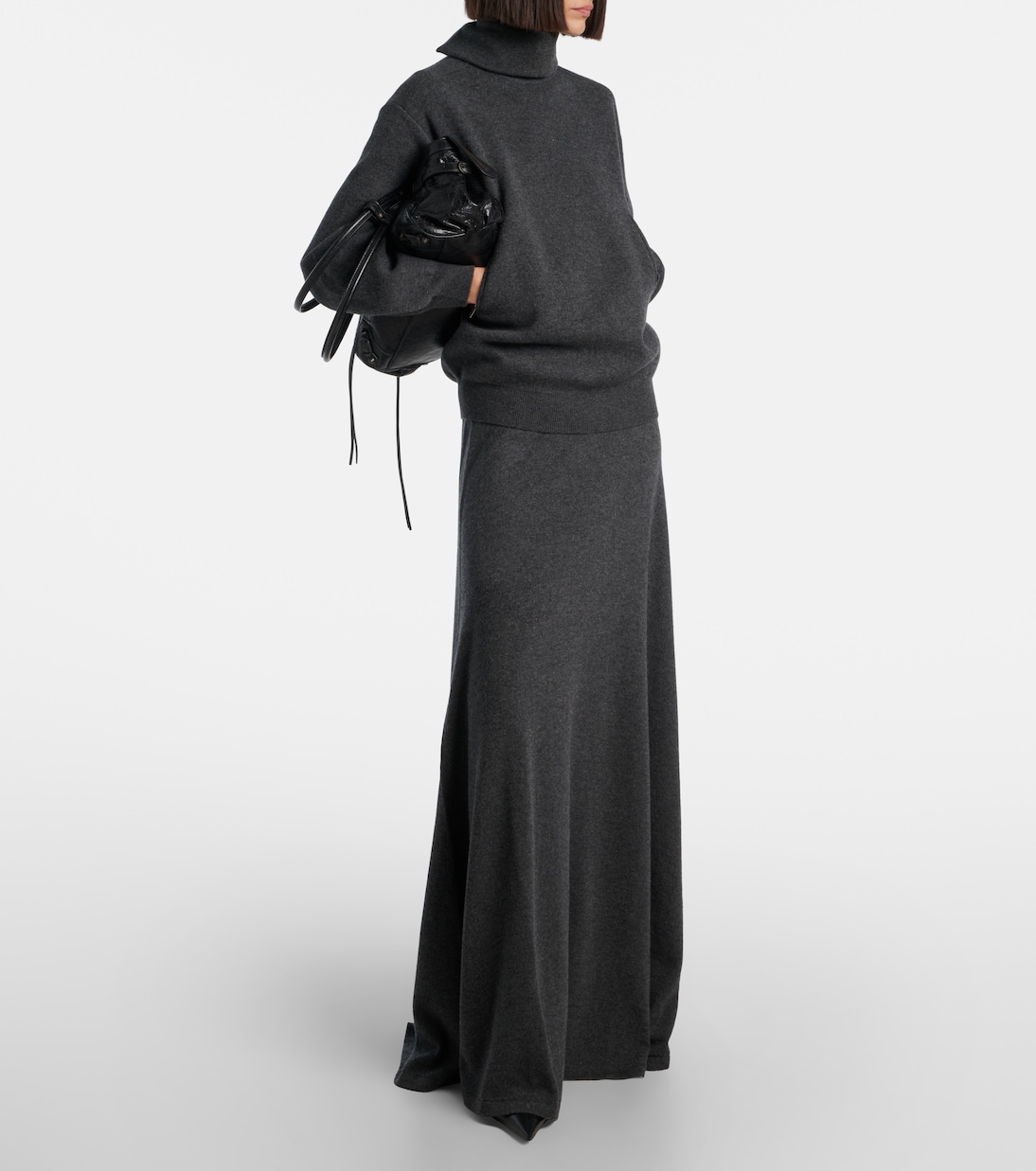 High-Rise-Maxirock aus Wolle | Balenciaga
