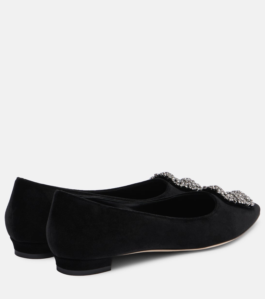 Hangisi embellished velvet ballet flats | Manolo Blahnik