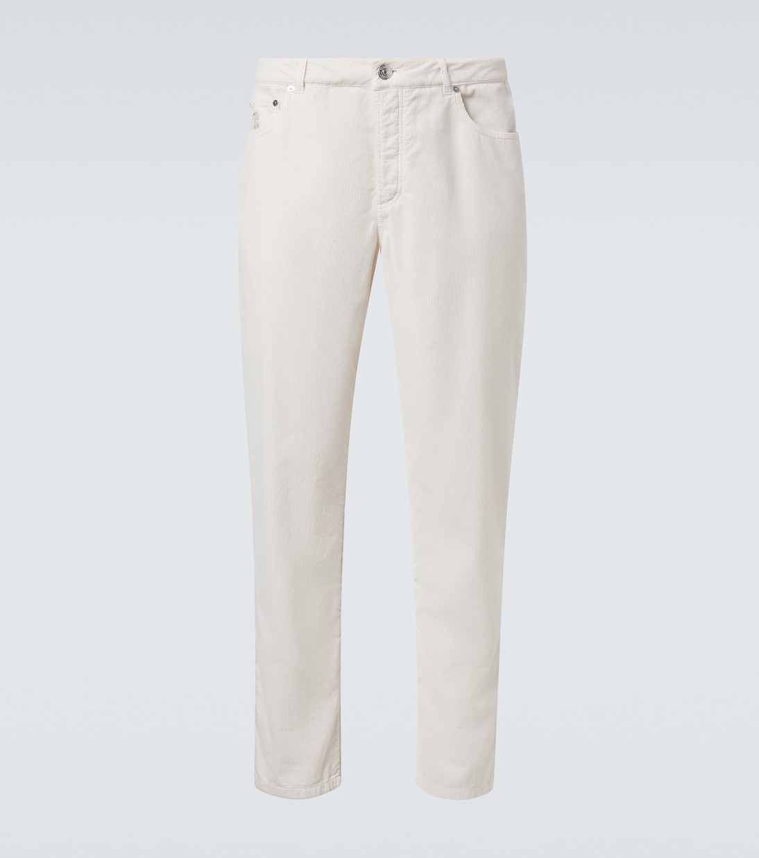 Cotton corduroy straight pants | Brunello Cucinelli