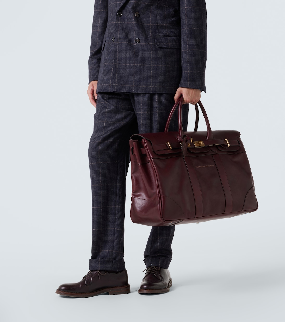 Bolso de viaje de piel | Brunello Cucinelli