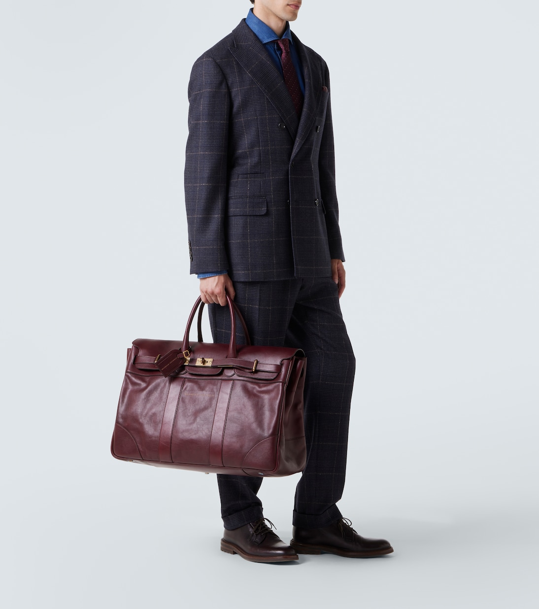 Bolso de viaje de piel | Brunello Cucinelli