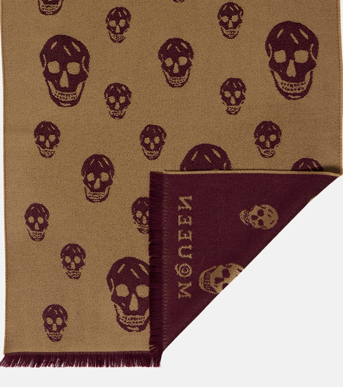 Skull wool jacquard scarf | McQueen