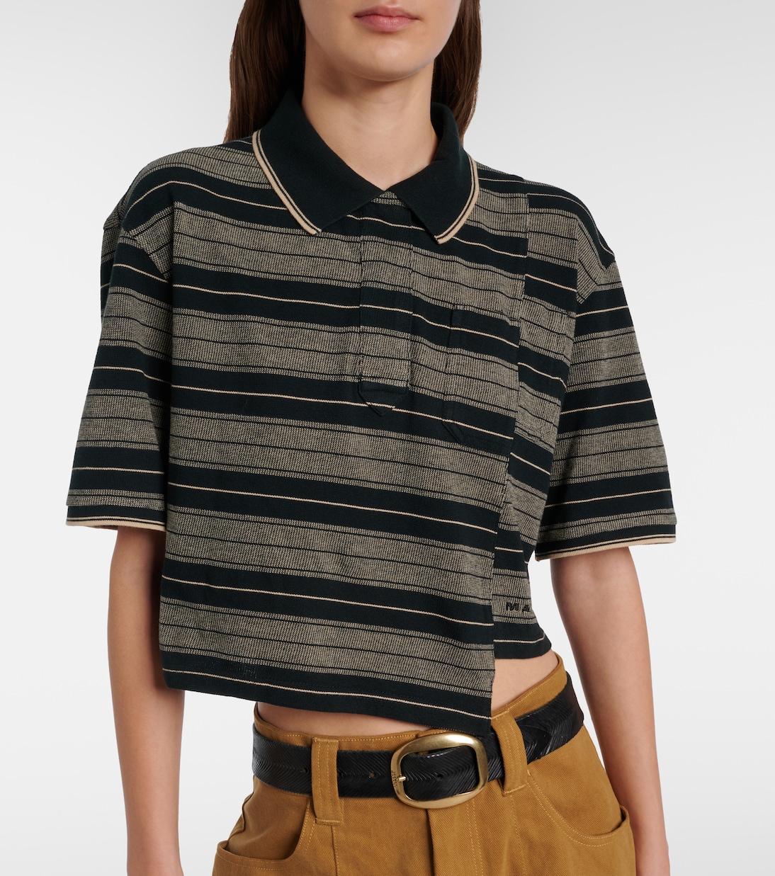 Isalyne striped cotton polo shirt | Marant Etoile