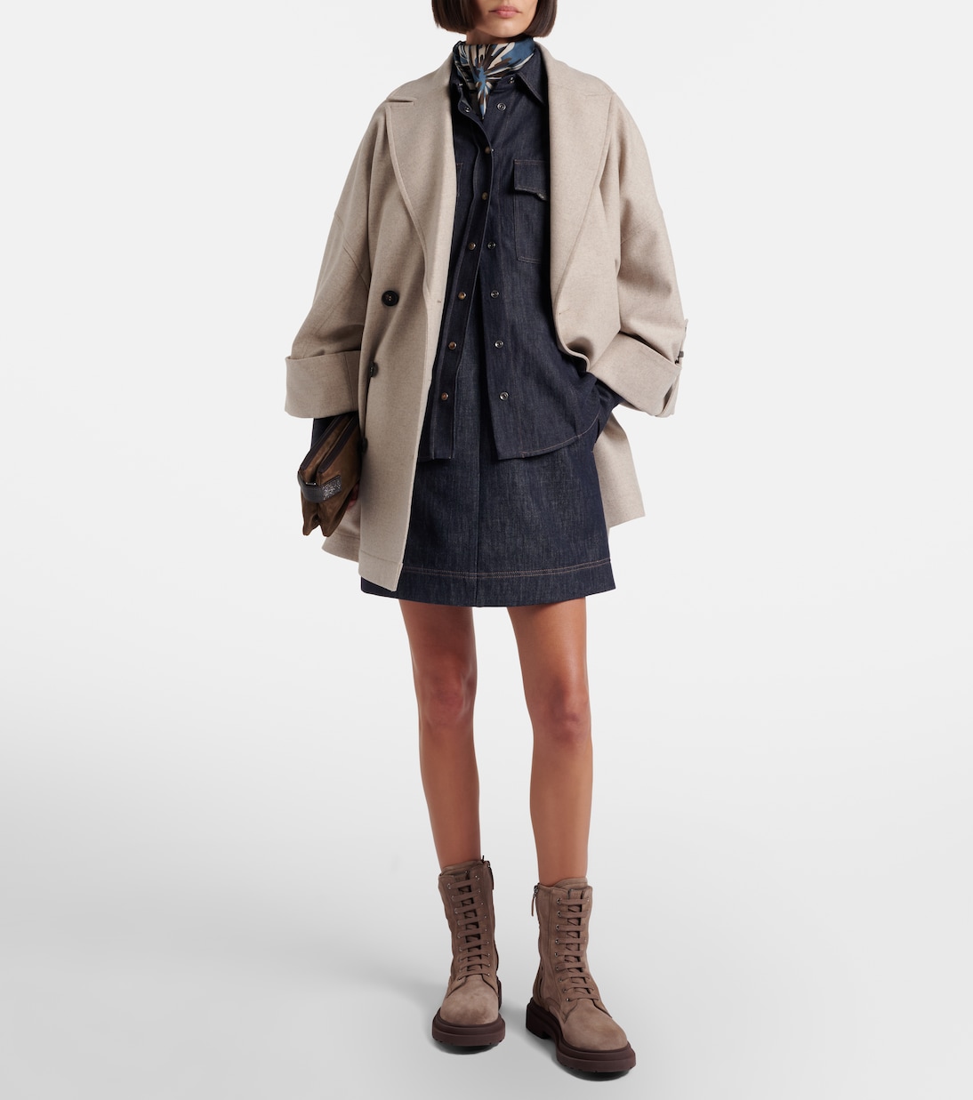 Botas con cordones de ante | Brunello Cucinelli