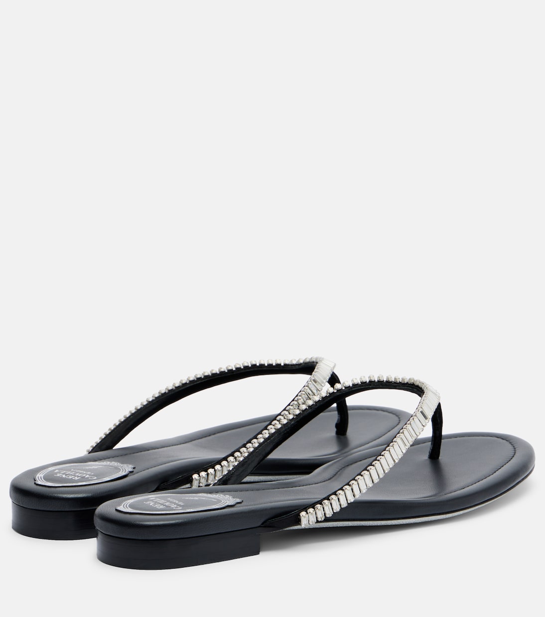 Embellished satin thong sandals | Rene Caovilla
