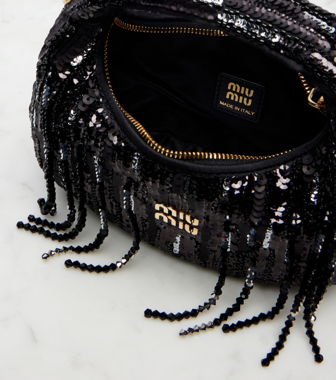 Wander Mini embellished top-handle bag | Miu Miu