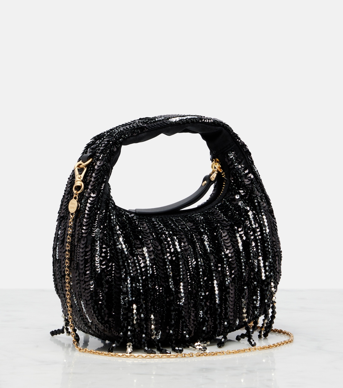 Wander Mini embellished top-handle bag | Miu Miu