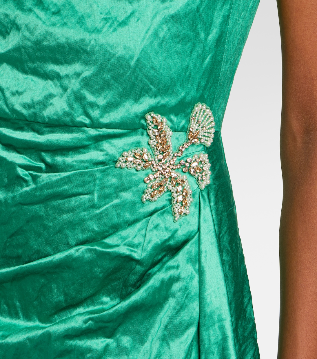 Draped embellished satin gown | Erdem