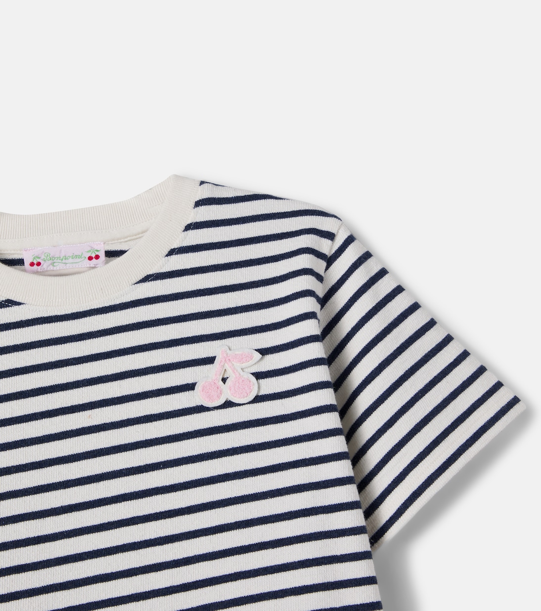 T-shirt Lilas en coton rayé | Bonpoint