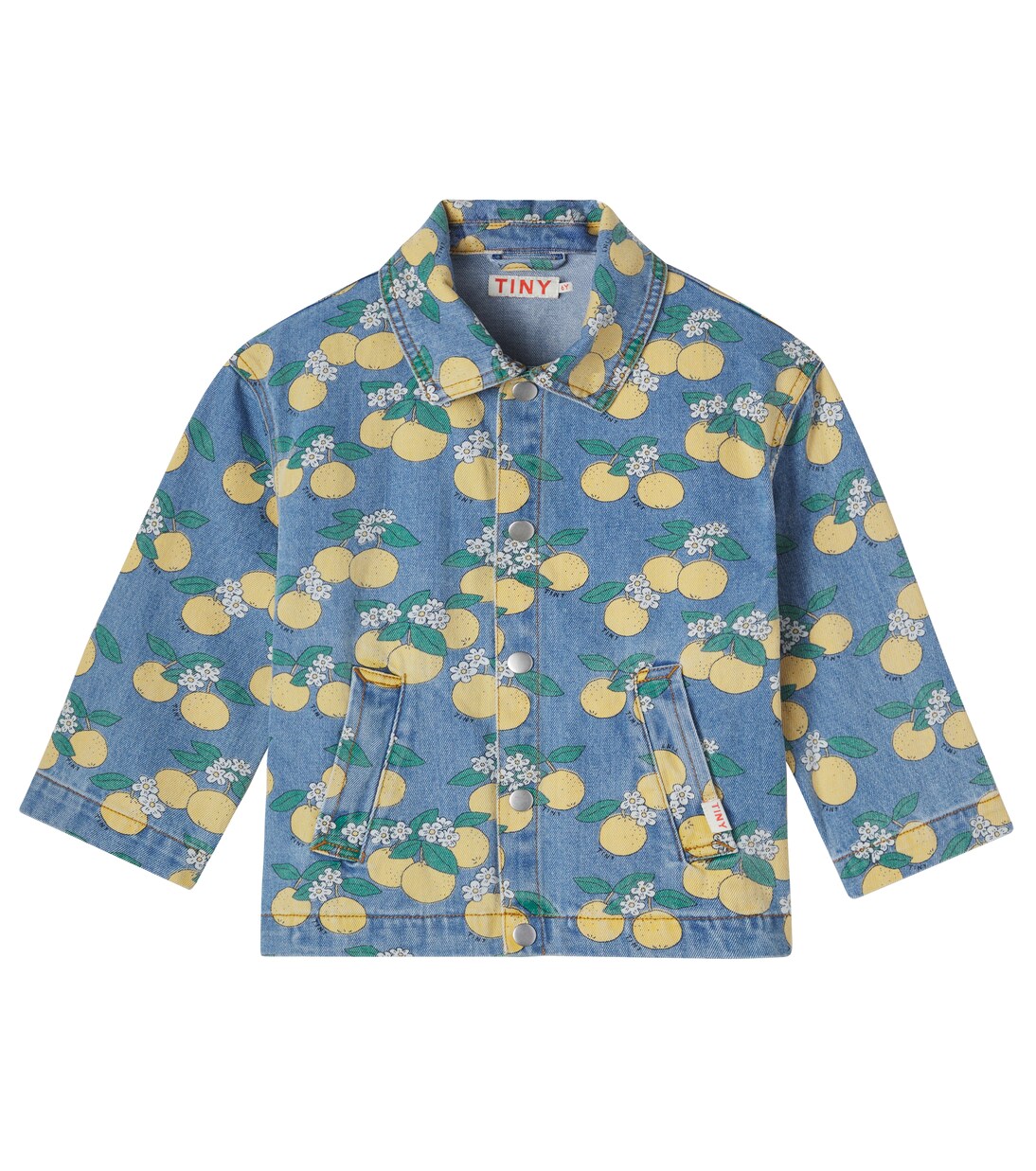 Oranges printed denim jacket | Tinycottons