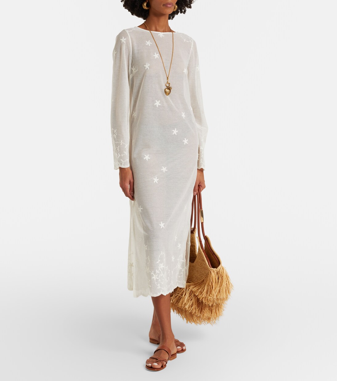 Bestickter Kaftan Cove aus Baumwolltüll | Posse