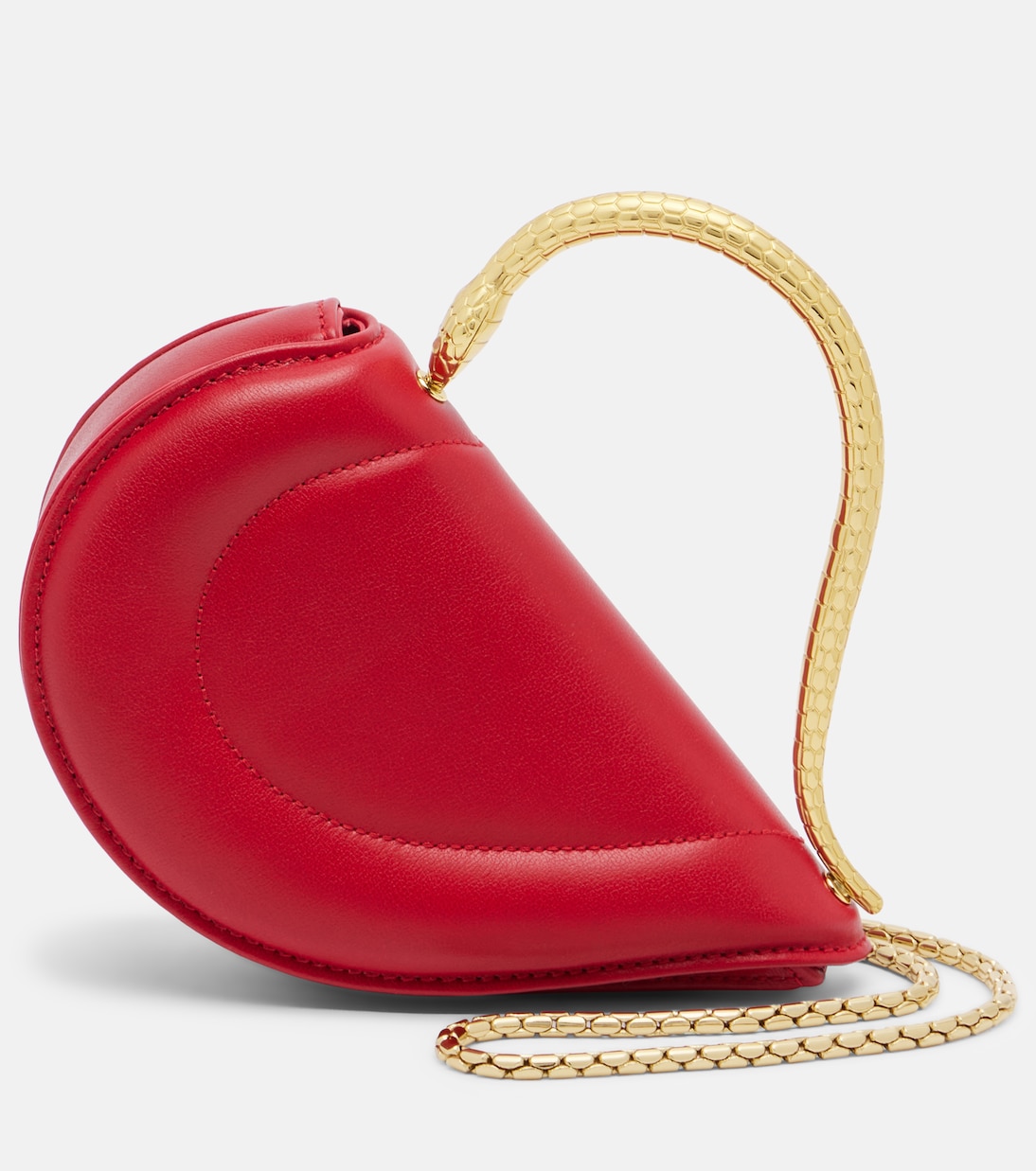Serpenti Cuoricino Mini leather top-handle bag | Bvlgari