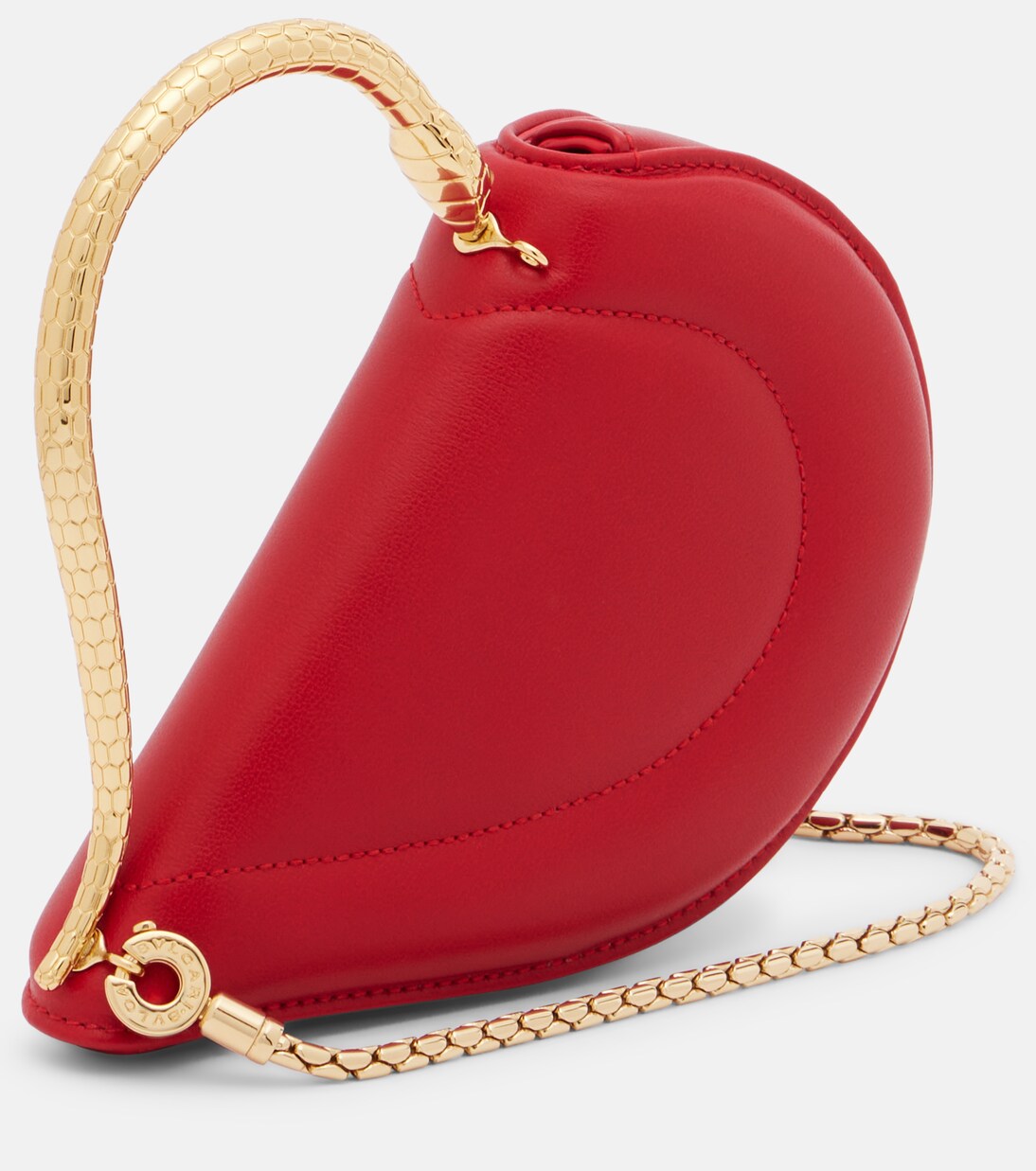 Serpenti Cuoricino Mini leather top-handle bag | Bvlgari
