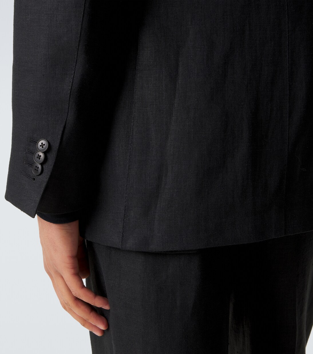 Double-breasted linen suit | Saman Amel