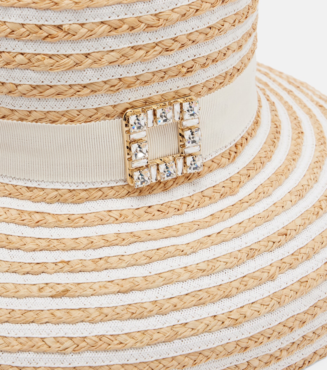 Très Vivier striped raffia sun hat | Roger Vivier