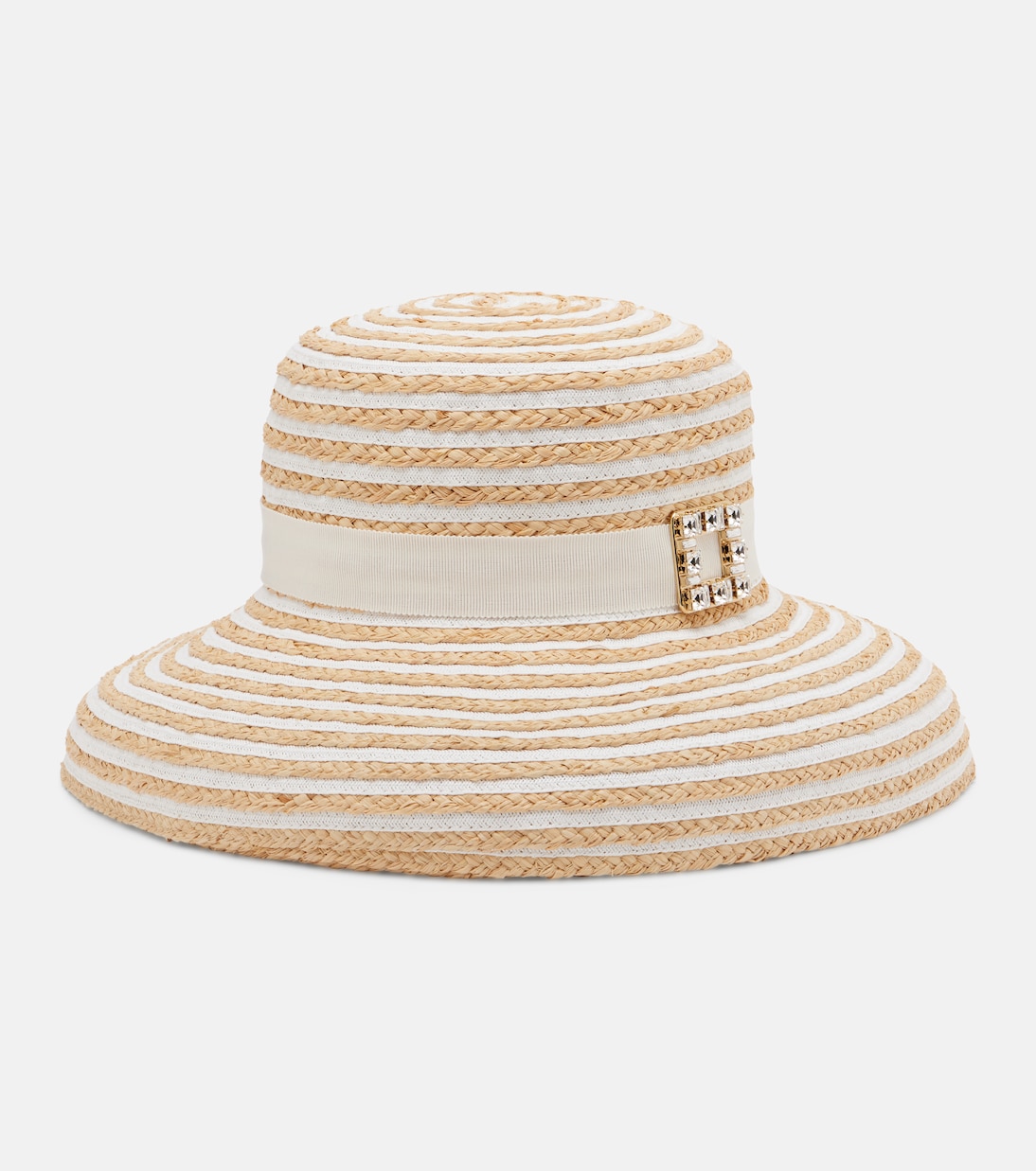 Très Vivier striped raffia sun hat | Roger Vivier
