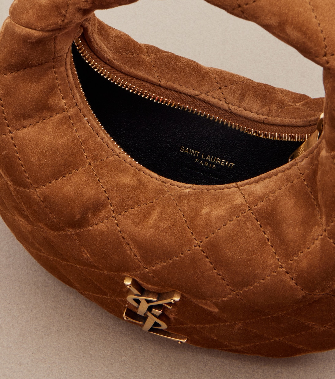 Henkeltasche Icarino Mini aus Veloursleder | Saint Laurent