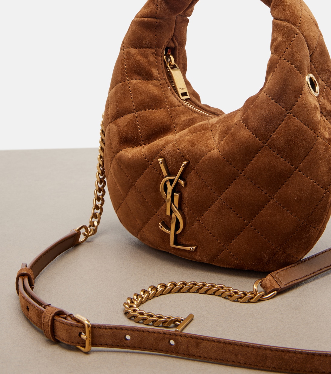 Henkeltasche Icarino Mini aus Veloursleder | Saint Laurent