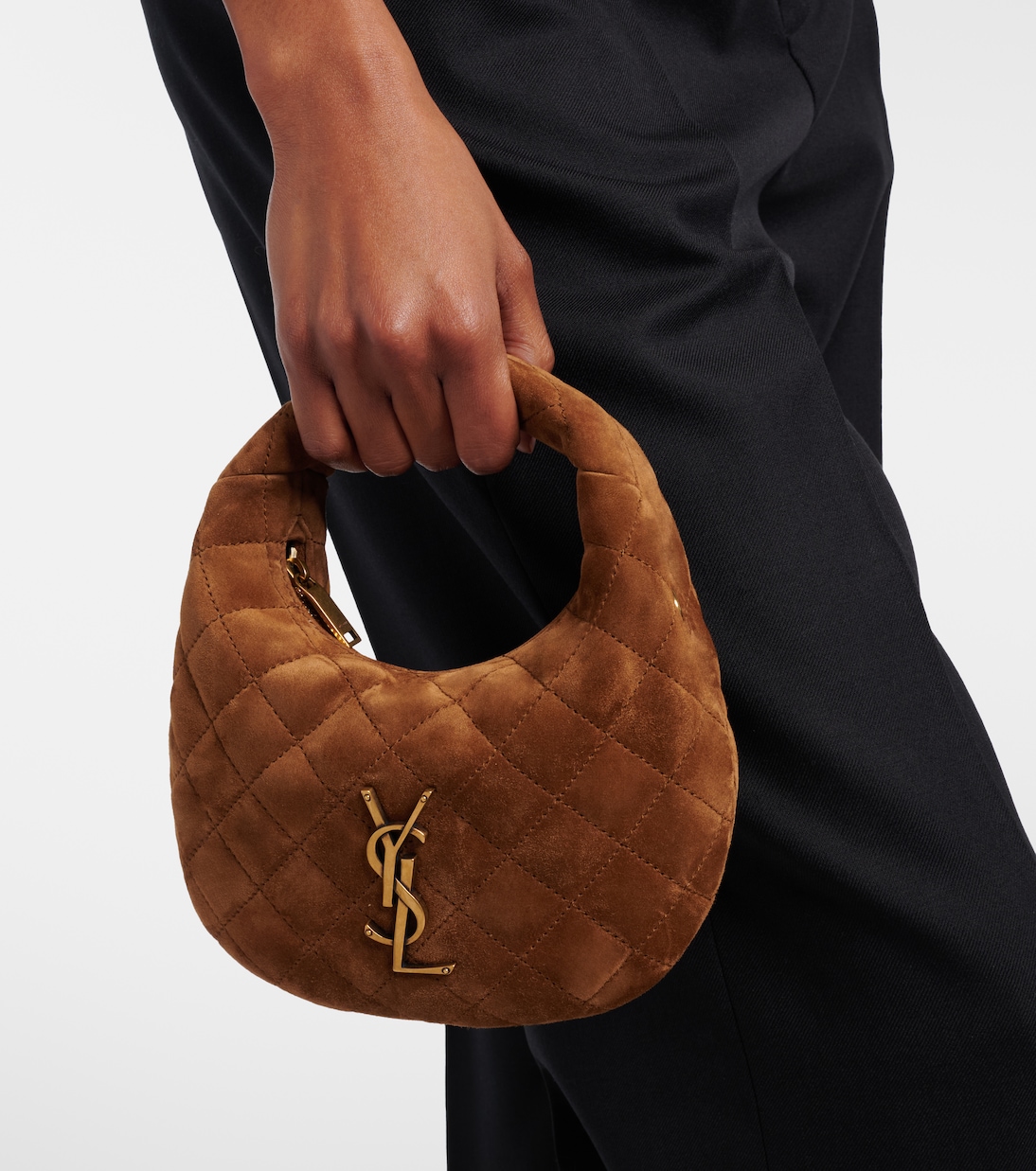 Henkeltasche Icarino Mini aus Veloursleder | Saint Laurent