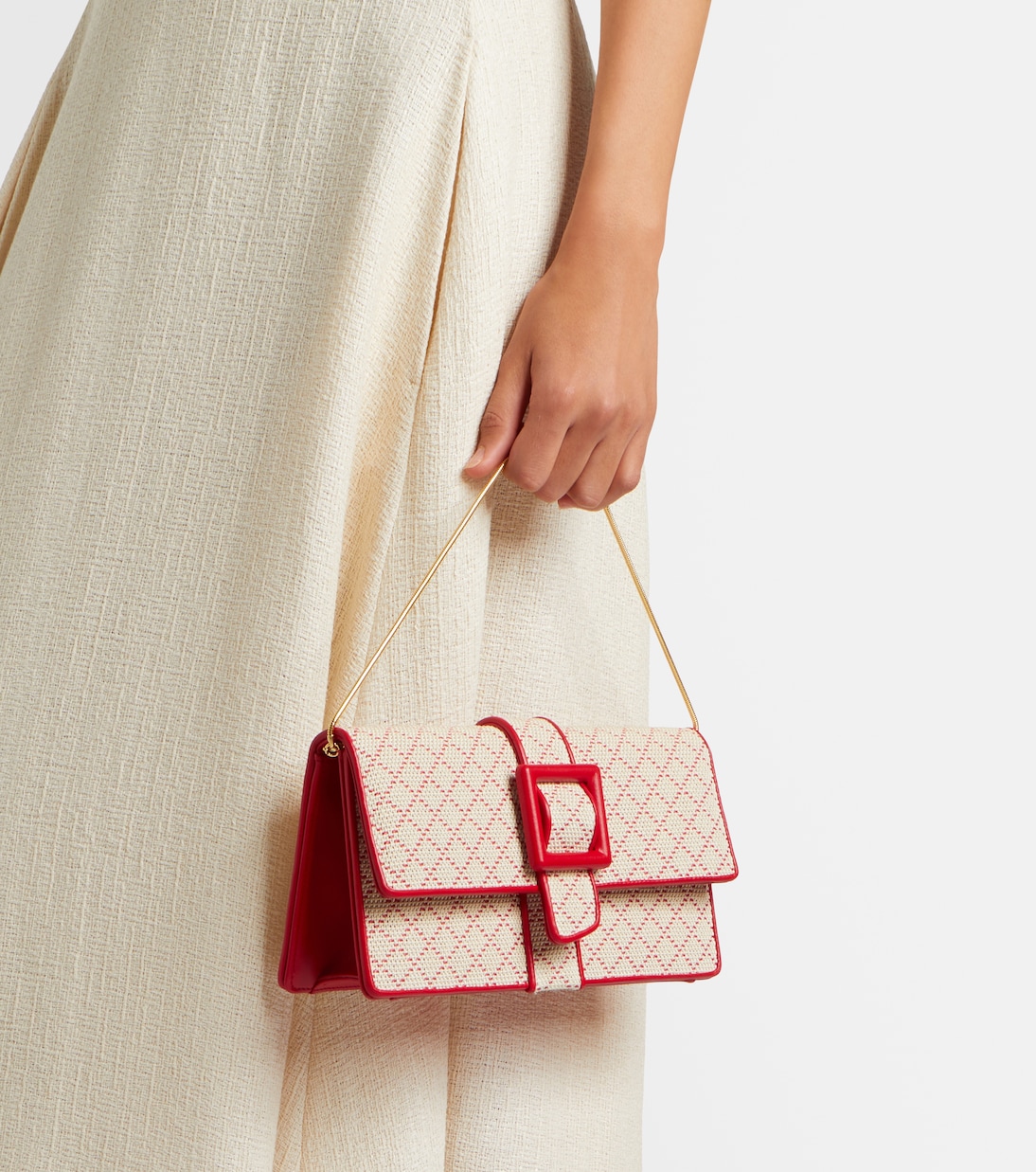 Maycap raffia-effect clutch | Manolo Blahnik