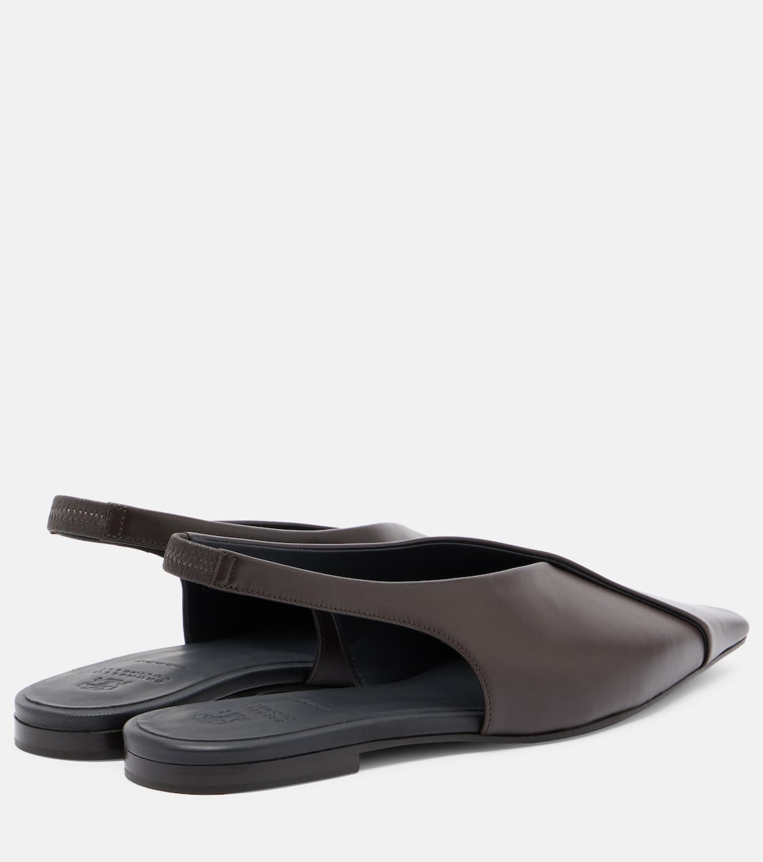 Leather slingback flats | Brunello Cucinelli