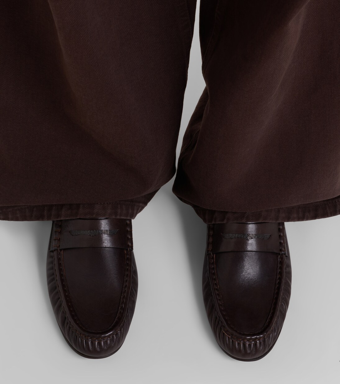 Monili leather penny loafers | Brunello Cucinelli