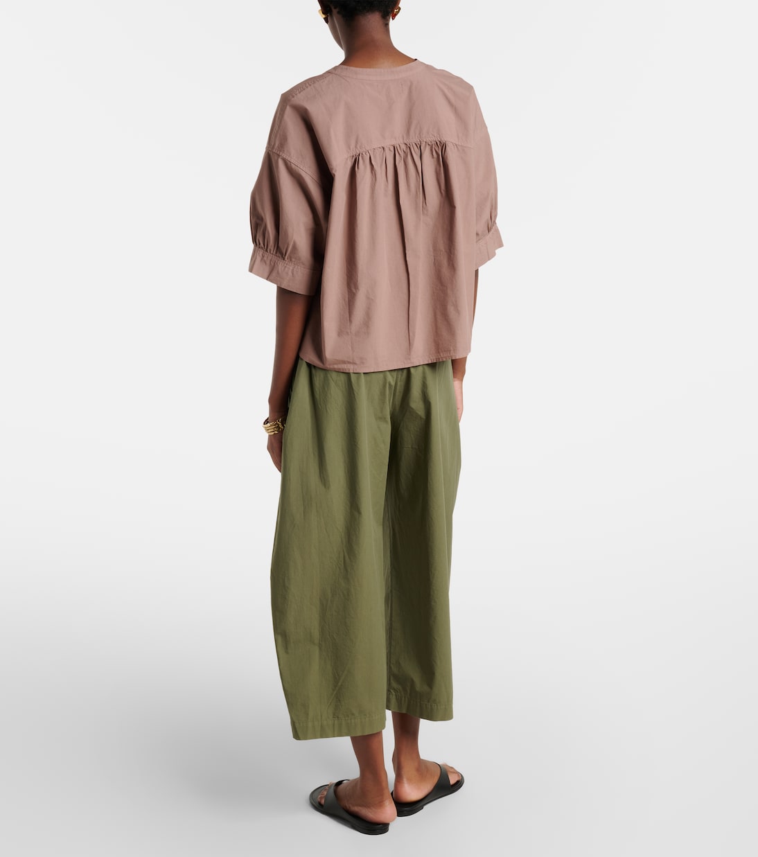 Weite Hose Sophia aus Baumwollpopeline | Velvet