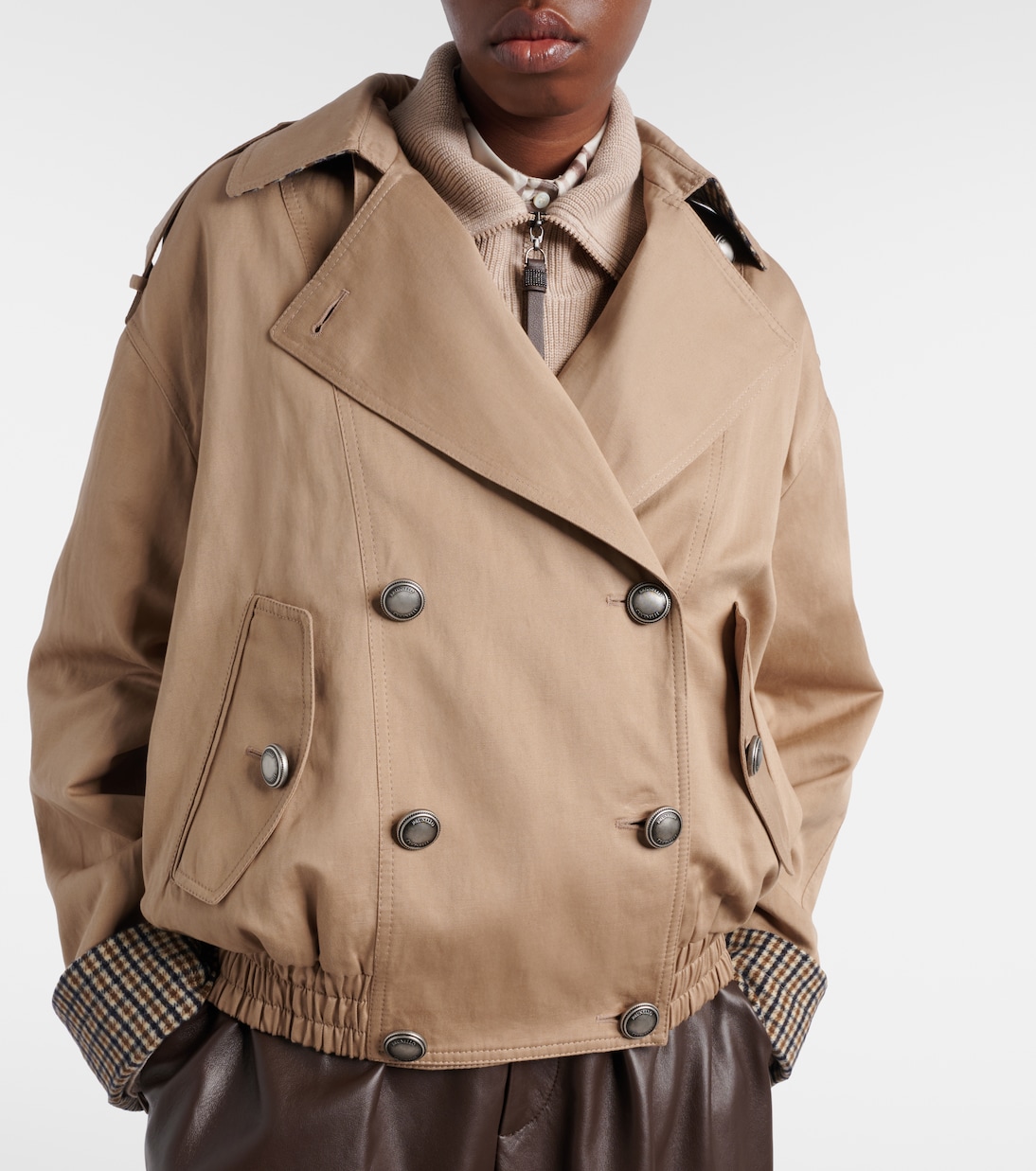Cotton and linen jacket | Brunello Cucinelli