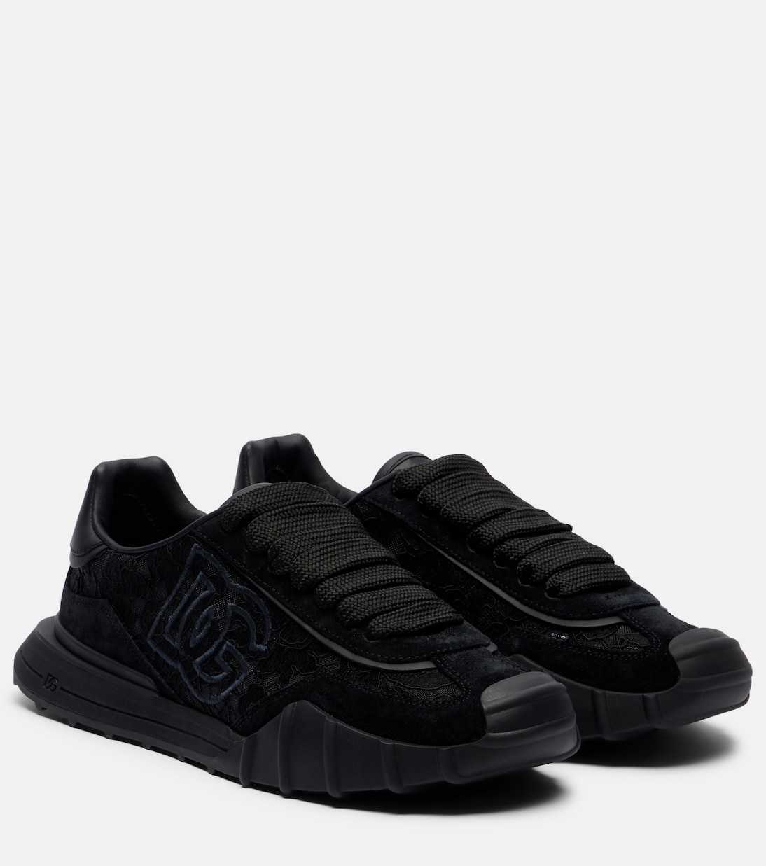 Runner leather-trimmed lace sneakers | Dolce&Gabbana