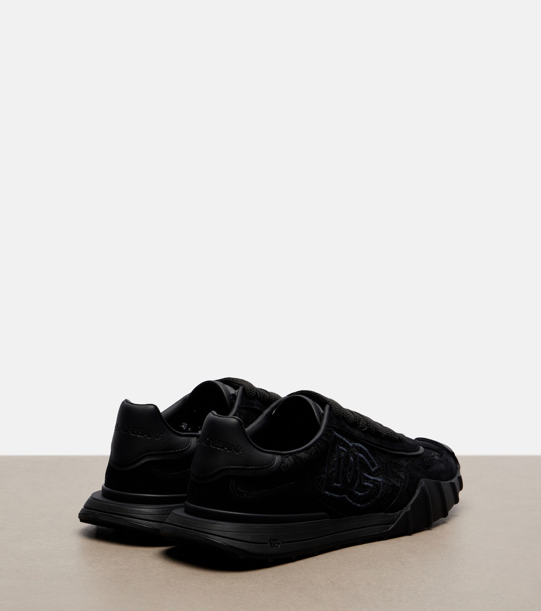 Runner leather-trimmed lace sneakers | Dolce&Gabbana