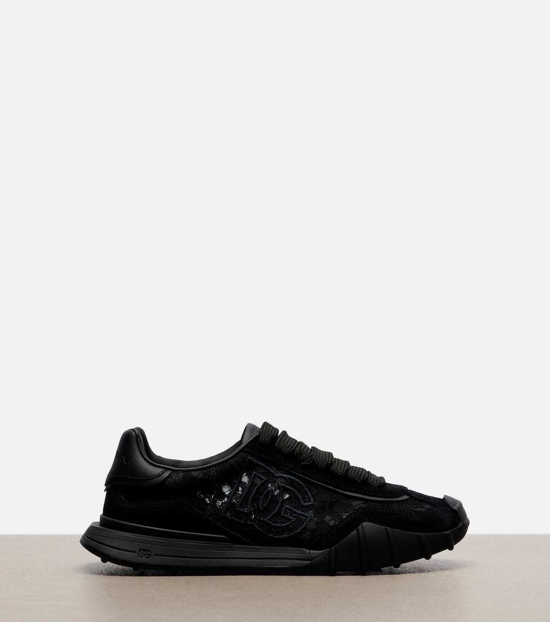 Runner leather-trimmed lace sneakers | Dolce&Gabbana