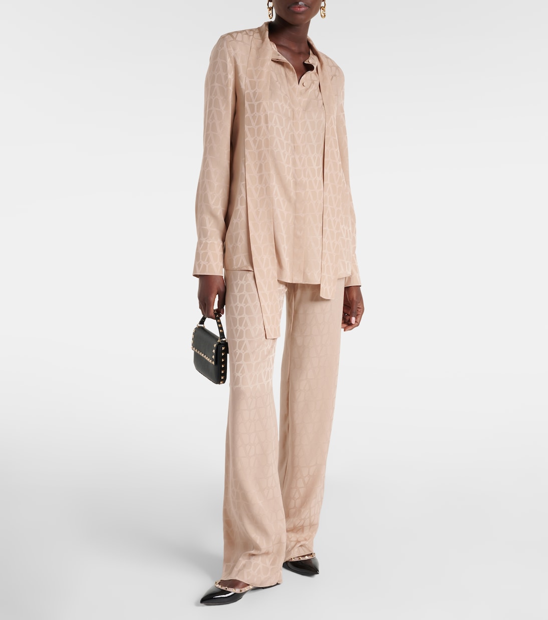 Ballerines Rockstud en cuir verni | Valentino Garavani