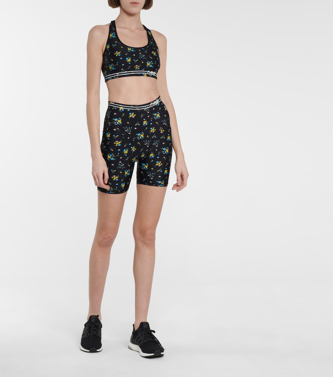 Cross-Back floral sports bra | Adam Selman Sport