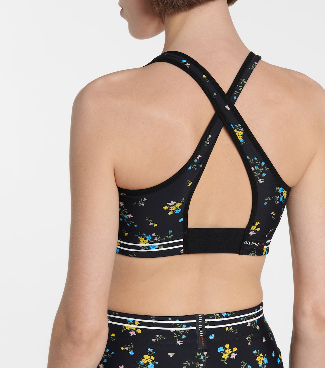Cross-Back floral sports bra | Adam Selman Sport