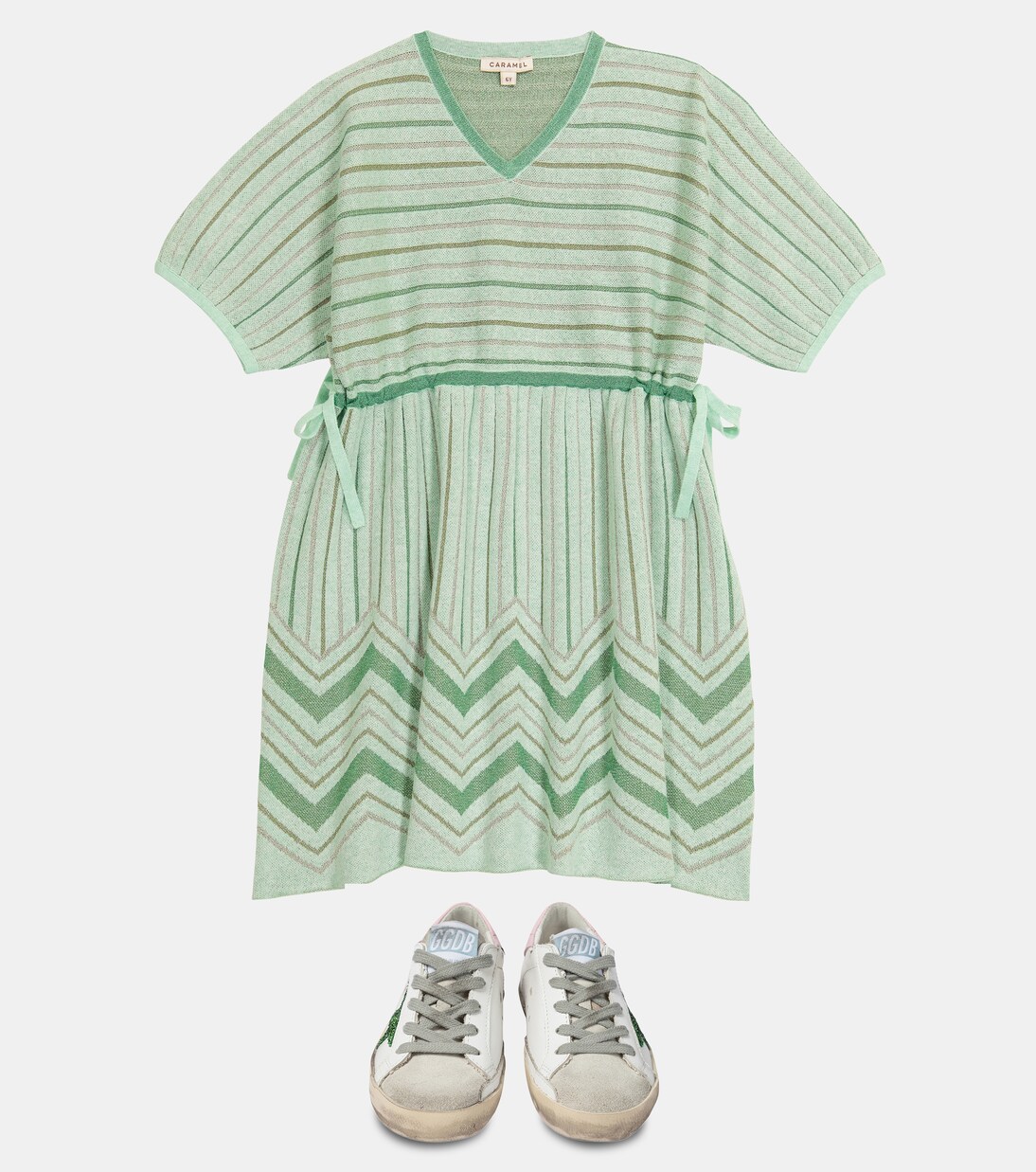 Robe Jellyfish rayée en coton mélangé | Caramel