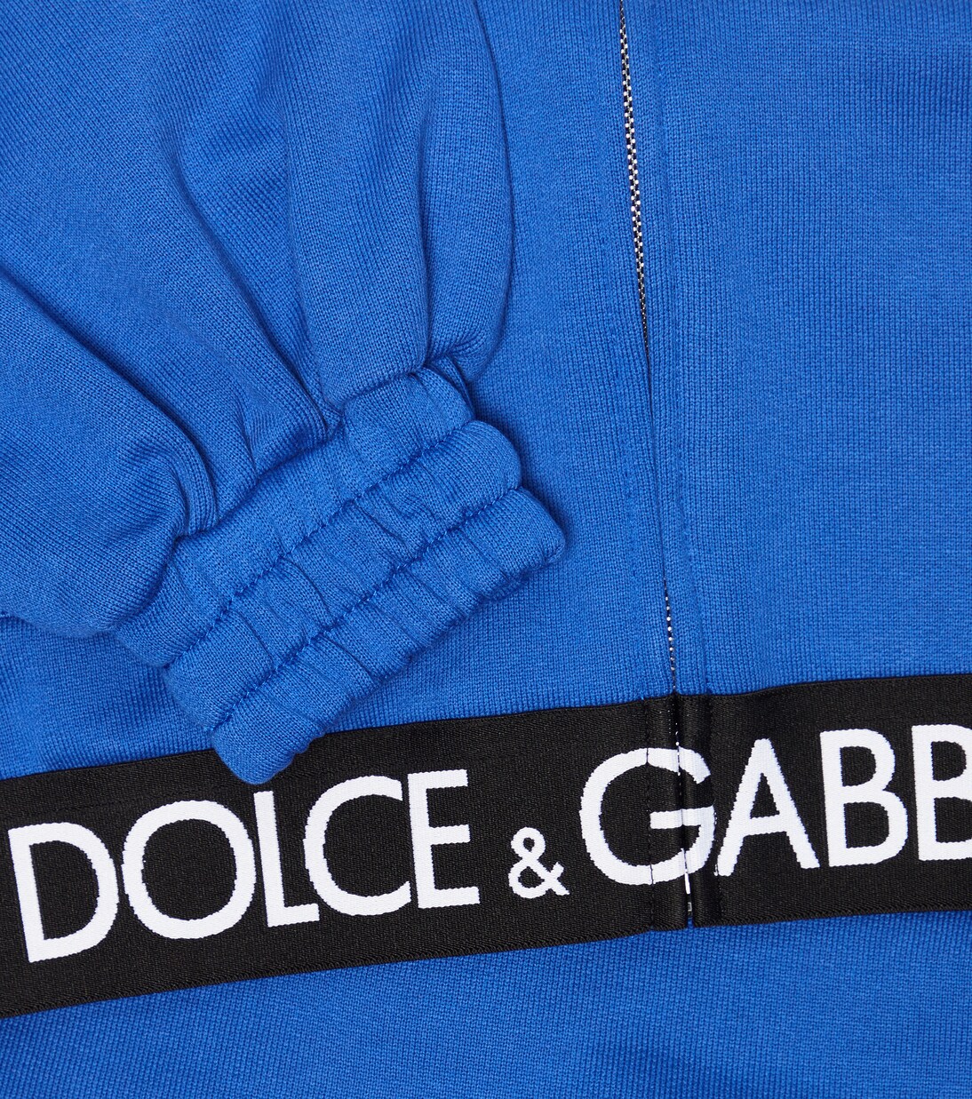 Sweat-shirt à capuche zippé en coton | Dolce&Gabbana Kids