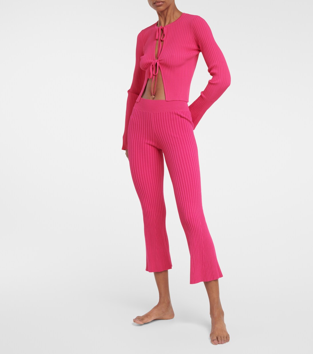 Cropped-Hose Atlas aus Rippstrick | Live The Process