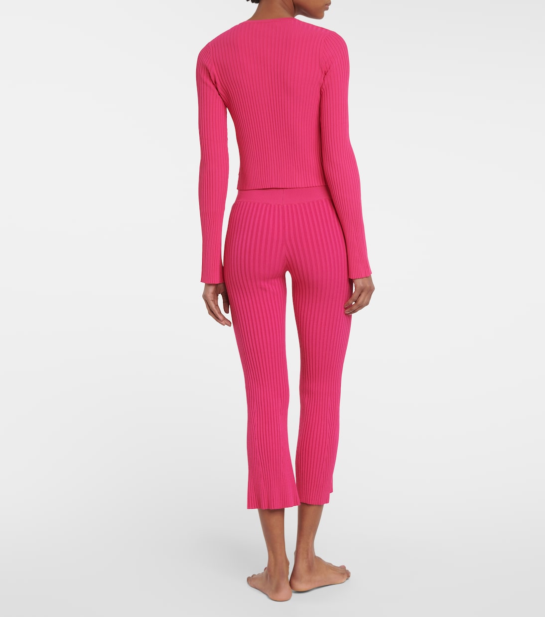 Cropped-Hose Atlas aus Rippstrick | Live The Process